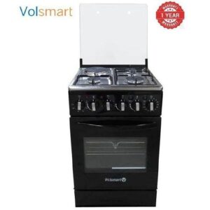 VOLSMART Standing Cooker 50CM×55CM – 3 Gas Jet Pool Burners + Hot Plate, Electric Oven