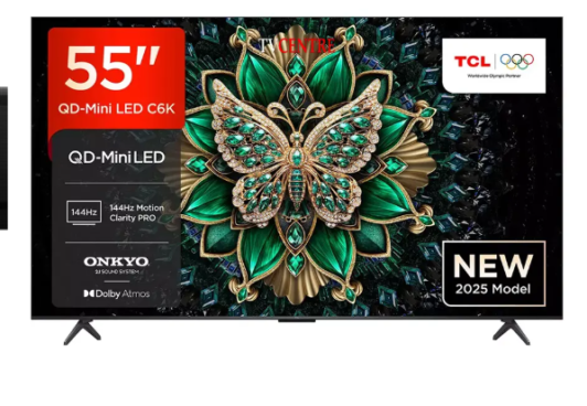 TCL 55″ 55C6K Premium QD-Mini LED 4k Google Tv